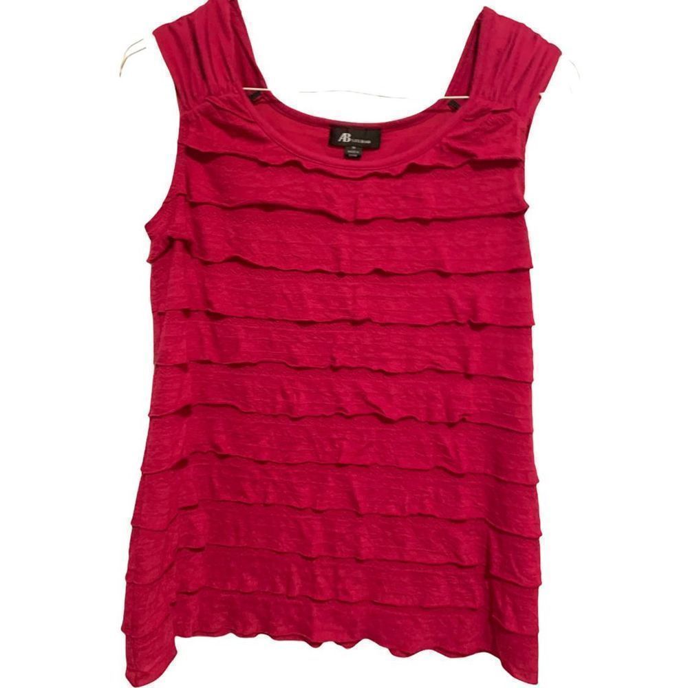 AB Studio Vintage Pink Layered Sleeveless Shell Top M (A-171)